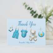 トレンディー美しいベビーシャワーサンキューカード サンキューカード (スタンド正面)