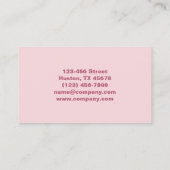 トレンディー美しいマニキュリストネイルアーティストネイルサロン 名刺 (裏面)