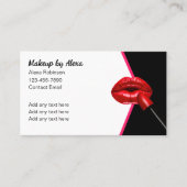 トレンディー美しいメイクアップアーティストビジネスカード 名刺 (正面)