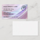 トレンディー美しいメンタルヘルス・カウンセラー 名刺 (正面/裏面)