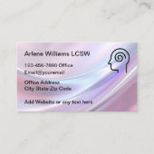 トレンディー美しいメンタルヘルス・カウンセラー 名刺 (正面)