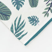 トレンディー美しい葉フリースブランケット フリースブランケット (角)