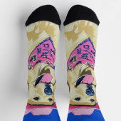 トレンディー美学かわいい名門私立校風の犬 ソックス (上部)