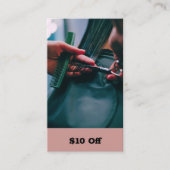 トレンディー美容師イメージ$10オフ 割引カード (正面)