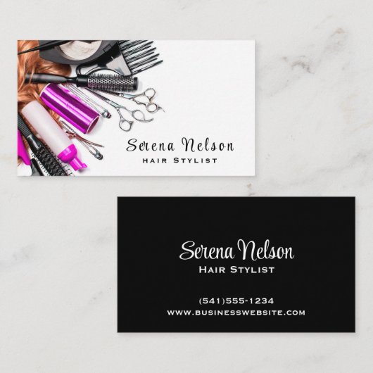 トレンディー美容師サロンツール美しい 名刺 (正面/裏面)