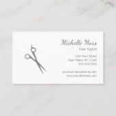 トレンディー美容師シンプルはさみ 名刺 (正面)