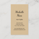 トレンディー美容師シンプルシザーズブラック金ゴールド 名刺 (裏面)