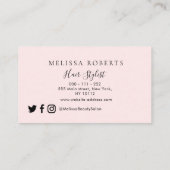 トレンディー美容師名刺 名刺 (裏面)