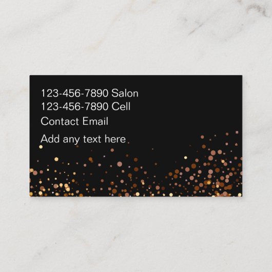 トレンディー美容師手頃名刺 名刺 (裏面)