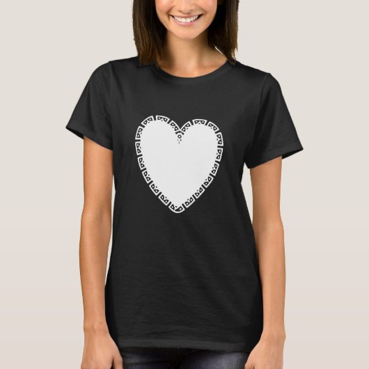 トレンディー美的装飾ハート Tシャツ (正面)