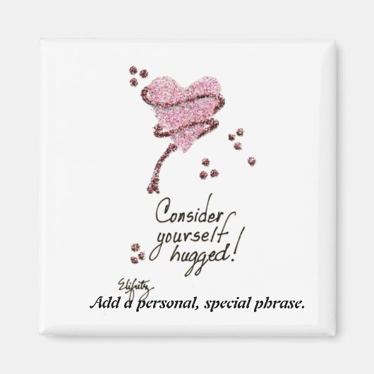 トレンディー考え:自分で抱き締めたことを考える マグネット (正面)