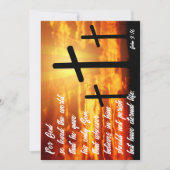 トレンディー聖書聖句ヨハネ3:16キリスト教の賜物 招待状 (正面)