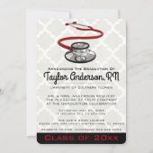 トレンディー聴診器医学部卒業 招待状 (正面)