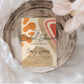 トレンディー自然トーンシェイプ抽象芸術ブライダルシャワー 招待状