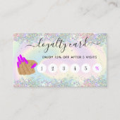 トレンディー自筆証書ネイルサロン長爪、 ネイル手 名刺 (正面)