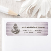 トレンディー航海のいかりヴィンテージ狭ストライプ幅ラベル ラベル (インサイチュ)