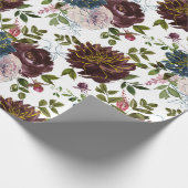 トレンディー色彩花柄 ラッピングペーパー (角)