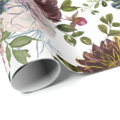 トレンディー色彩花柄 ラッピングペーパー (ロールコーナー)