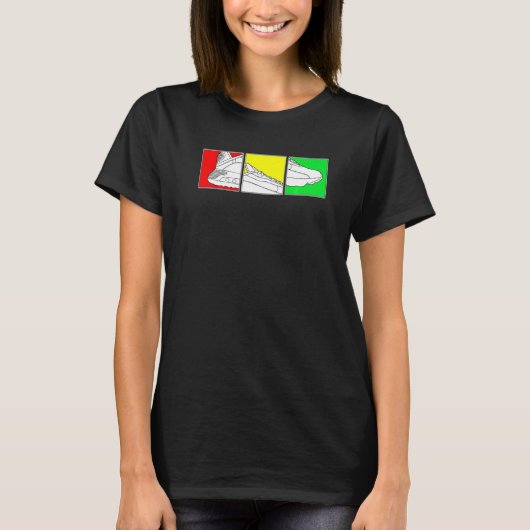 トレンディー色短Slラスタバスケットボールシューズ Tシャツ (正面)