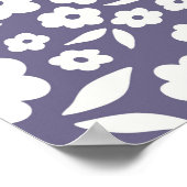 トレンディー花シームレスパターン。小さいヴィンテージ ポスター (角)