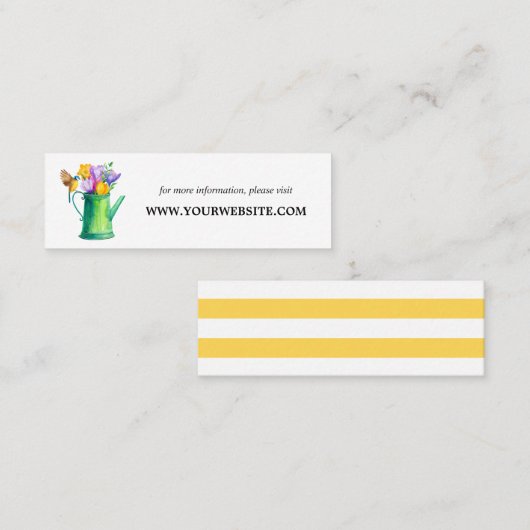 トレンディー花束Webサイトカード |ミニ スキニー名刺 (正面/裏面)