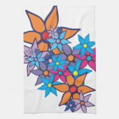 トレンディー花柄 キッチンタオル (縦)