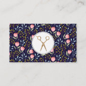 トレンディー花柄 |サロンシザー 名刺 (正面)