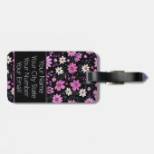 トレンディー花柄 ラゲッジタグ (裏面横)