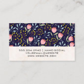 トレンディー花柄 名刺 (裏面)