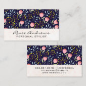 トレンディー花柄 名刺 (正面/裏面)