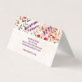 トレンディー花柄 名刺 (裏面)