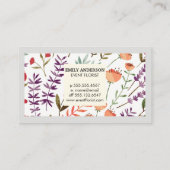 トレンディー花柄 名刺 (裏面)