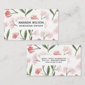 トレンディー花柄 名刺 (正面/裏面)