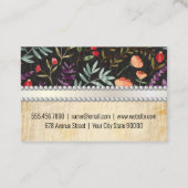 トレンディー花柄 名刺 (裏面)