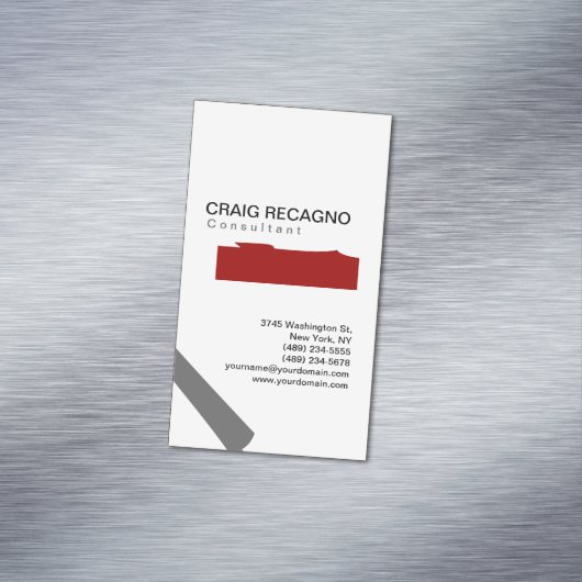 トレンディー芸術的かわいい白黒名刺 マグネット名刺 (インサイチュ)