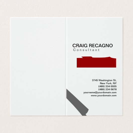 トレンディー芸術的かわいい白黒名刺 名刺 (外部フラット)