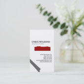 トレンディー芸術的かわいい白黒名刺 名刺 (スタンド正面)