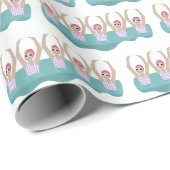 トレンディー芸術的泳ぐ人 |芸術的水泳用品 ラッピングペーパー (ロールコーナー)