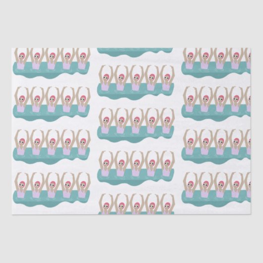 トレンディー芸術的泳ぐ人 |芸術的水泳用品 薄葉紙 (正面)