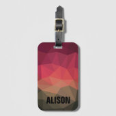 トレンディー若はっきりしたグラデーション名前をカスタムする ラゲッジタグ (正面縦)
