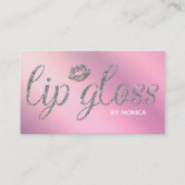 トレンディー薄紫グリッターリップグロス 名刺 (正面)