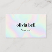 トレンディー虹色抽象芸術メイクアップアーティスト 名刺 (正面)