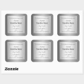 トレンディー製品パッケージラベル銀灰色カラー スクエアシール (シート)