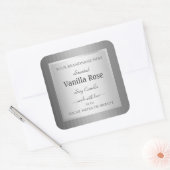 トレンディー製品パッケージラベル銀灰色カラー スクエアシール (封筒)