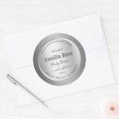 トレンディー製品パッケージラベル銀灰色カラー ラウンドシール (封筒)