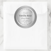 トレンディー製品パッケージラベル銀灰色カラー ラウンドシール (バッグ)