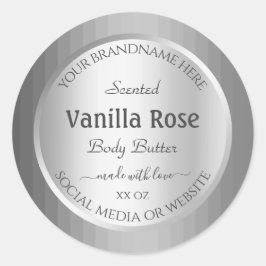 トレンディー製品パッケージラベル銀灰色カラー ラウンドシール