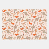 トレンディー西カウボーイ美学クリスマスパターン ラッピングペーパーシート (正面3)