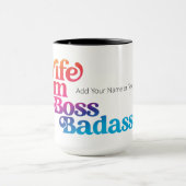 トレンディー記念日誕生日クリスマスパーソナライズされた マグカップ (中央)