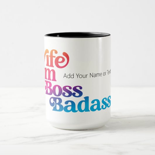 トレンディー記念日誕生日クリスマスパーソナライズされた マグカップ (中央)